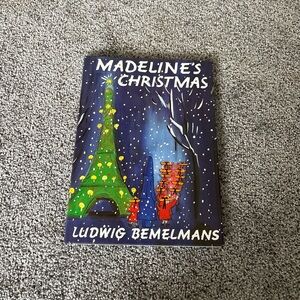 2002 Madeline's Christmas Book by Ludwig Bemelmans - Blue and Green Hardcover